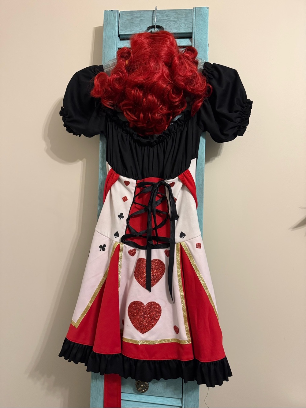 Red and Black Queen of Hearts Ladies Costume Dress